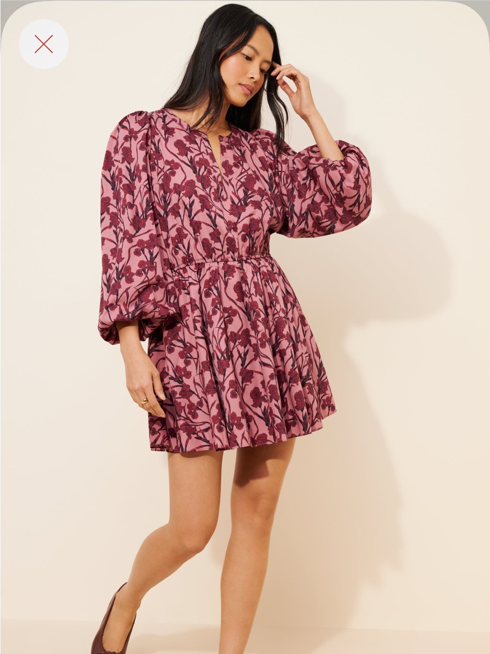 Hutch by Anthropologie A-Line Puff Sleeve Mini Dress